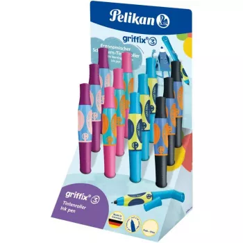 Pelikan griffix Ink Pen, Counter Display, Ergonomic Grip Zone, for Right-Handers, Royal Blue (605366)