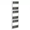 HELIT PLACATIV Wall-Mounted Brochure Holder, 3 Compartments, A4 Portrait, Clear SAN, 35 mm Depth H6810702