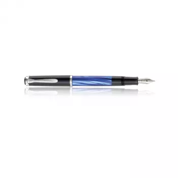 Pelikan Classic M205 Fountain Pen Black-Blue (Medium Nib) 801874