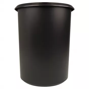 HELIT the double Waste Paper Bin, Oval, 20 L, Black, PE, without Lid, Part 1 (H6103795)