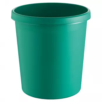HELIT H61058-52 Round Plastic Waste Bin 18L Green