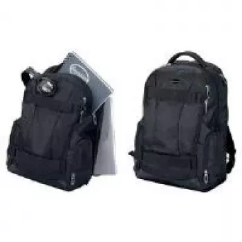 LIGHTPAK Fanactic 20L Polyester Laptop Backpack with Side Zippered Padded Compartment, Padded Back and Straps, Multiple Pockets, Black 24603
