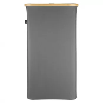 HELIT H2406087 Deposit Bottle Collector 100L Grey Oxford Fabric with Bamboo Ring and Removable Carry Bag