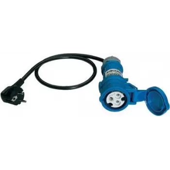 Benning Measuring Adapter Schuko Plug to CEE Caravan Socket 16 A 3-Pole Blue (044143)