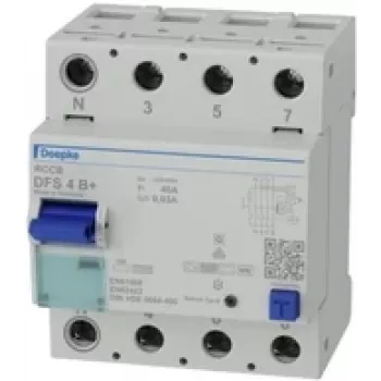 Doepke DFS 4 040-4/0.03-B+ All-Current Sensitive RCCB, 4-Pole, 40 A, 30 mA, Type B+ 09134895