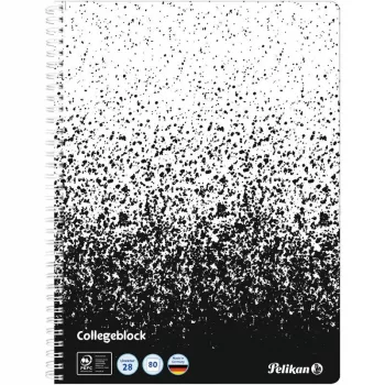 Pelikan Collegeblock Color Edition, A4, black/white with 2 margins, 80 sheets, 70 g/m², wood-free, 4-hole punched, 1 piece 400197021