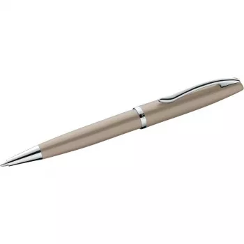Pelikan Jazz Noble Elegance Ballpoint Pen, Taupe Metal, Twist Mechanism, Medium Blue Ink 300010130