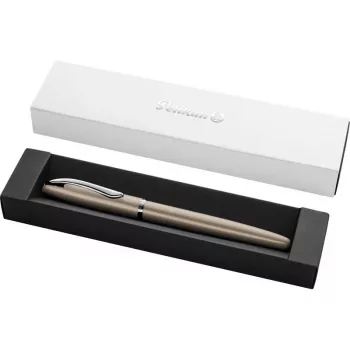 Pelikan Jazz Noble Elegance Rollerball Pen, Taupe Lacquer, Push-On Cap, Medium Black Refill 400197469
