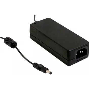 MEAN WELL GST60A48-P1J 60W 48V AC/DC Desktop Power Supply with 2.1x5.5mm DC Plug