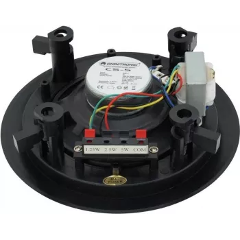 Omnitronic 80710211 100V Line PA Speaker 5W Black Full-Range Wall-Mount IP44
