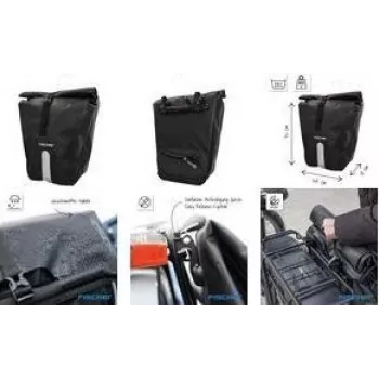 FISCHER PLUS Emendo Waterproof Bicycle Pannier Bag with Welded Seams and Secure Mounting 115808