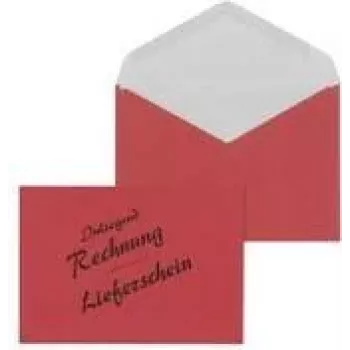 MAILmedia 30005341 envelope DL (110 x 220 mm), delivery note/invoice, red, 75 g/m², wet-adhesive
