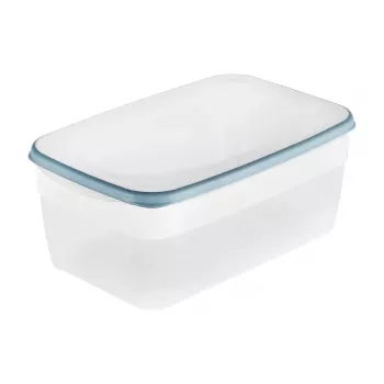 keeeper franco Food Storage Container, 5.4 L, Rectangular, Transparent with Blue Rim 1079768000000