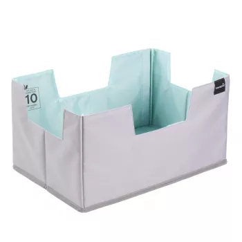 keeeper nea XL Shopping Organizer Set, Grey/Aquamarine, with Removable Divider 1229962400000
