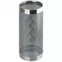 HELIT H2515500 Metal Umbrella Stand, Perforated Design, Chrome, Round, Diameter 240 mm, Height 490 mm