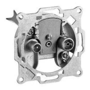 Wentronic Goobay 2-Hole Antenna Pass-Through Socket - 10 dB Pass-Through Attenuation (67044)