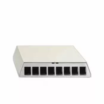 Rutenbeck PP-UM A-8 Ap rw Patch Panel Housing, 8-Port, Surface Mount, Pure White 23911108