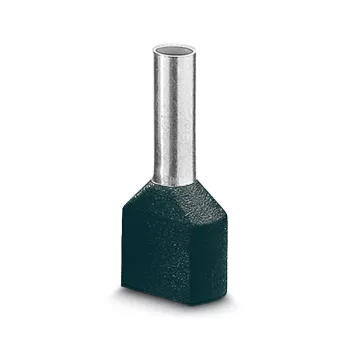 LAPP Twin Wire End Sleeve, 0.75 mm², 8 mm, Partially Insulated, Grey, 500 pcs 61802000