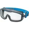uvex i-guard+ Full Vision Safety Goggles, Clear Lens, Anthracite/Blue Frame 9143267
