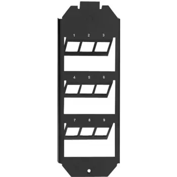 Rutenbeck KMK-GT 3 Modular Bezel with Insert for Underfloor Boxes, 9 Ports, Black RAL 9005 17000033