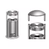 Kerkmann Weather Protection Top for Safety Stand Ashtray, Stainless Steel, 1 Piece (6292)