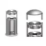 Kerkmann Weather Protection Top for Safety Stand Ashtray, Stainless Steel, 1 Piece (6292)