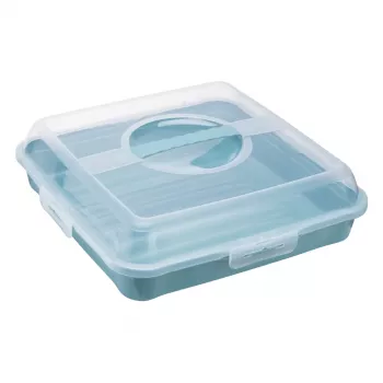 keeeper enrico Cake Carrier & Party Butler, Nordic Blue, Removable Cake Plate, Ergonomic Handle 1066468000000