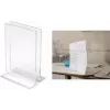 DEFLECTO DEMC150YTCRY A4 Portrait Double-Sided Clear Acrylic Brochure Holder