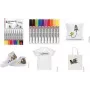 Marabu Textile Marker Set, 10 Assorted Colours, Water-Based, Wash-Resistant up to 60°C After Fixing 0115000000200