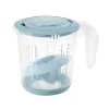 keeeper Matteo Measuring Jug Set, 3-Piece, PP, Nordic Grey/Transparent, Integrated Scales for Liquids, Sugar, Flour 3004568015500