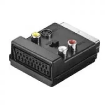 Wentronic AVK 198 SCART to 3x RCA/S-Video Adapter, Black 50312