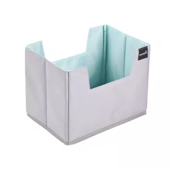 keeeper nea Shopping Organizer Size L, Grey/Aquamarine, Foldable, Reinforced Bottom, 38 L 1229862400000