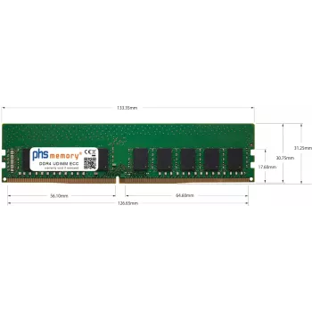 PHS-memory 32GB DDR4 2666MHz ECC UDIMM Memory for MSI MS-98E2-C236 SP571881