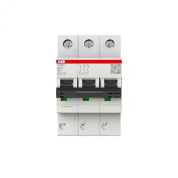ABB SX203-B40 3-Pole Miniature Circuit Breaker, Type B, 40 A, 400 V AC, 6 kA