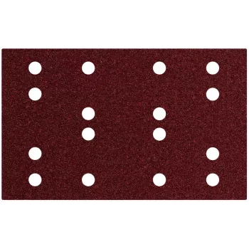 Metabo Hook-and-Loop Sanding Sheets 80 x 133 mm, P120 Grit, 16-Hole Dust Extraction, 50-Pack (SRA) 635194000