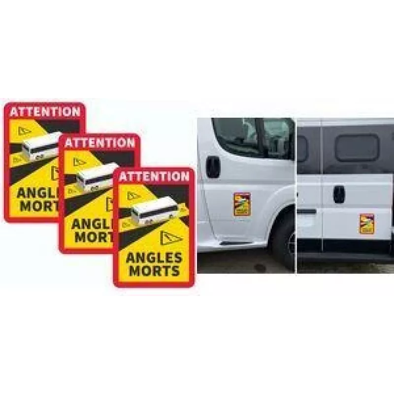 IWH Angles Morts 097612 Magnetic Blind Spot Warning Sign 250 x 170 mm