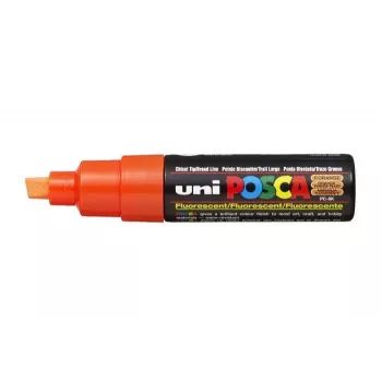 POSCA PC-8K Neon Orange Chisel Tip Pigment Marker, 8.0 mm Line Width, Water-Based Ink, 1 Piece PC8K O FLUO