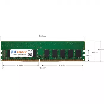 PHS-memory 8GB DDR4 ECC UDIMM 2666MHz PC4-21300E for MSI MS-98K9-SKU1 (SP571905)