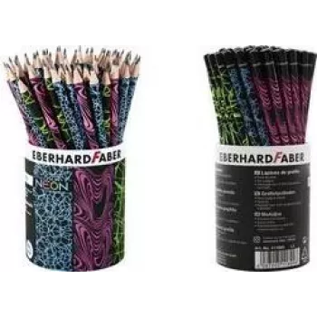 FABER-CASTELL EBERHARD FABER NEON HB Graphite Pencils, 72-Pack Round Quiver, 2.0 mm Lead, Wood-free 511899