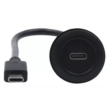 EXSYS EX-49222 USB-C Panel Mount Adapter Cable, USB 3.2 Gen 2, 10Gbps, 100W PD, 30cm