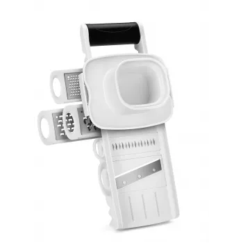 Metaltex Profi Multi-Grater Mandoline, 5 Inserts, White/Black 194875084