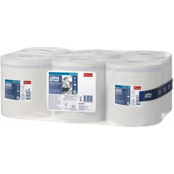 Tork Wiping Paper 151131, 1-ply, White, 21.5 cm x 275 m, 6 Rolls/Pack