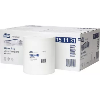 Tork Wiping Paper 151131, 1-ply, White, 21.5 cm x 275 m, 6 Rolls/Pack