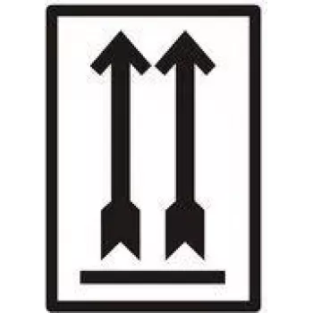 RILLPRINT 76870 Warning Label THIS SIDE UP! DO NOT TIP Permanent Adhesive White/Black 100 x 50 mm 500 Labels per Roll