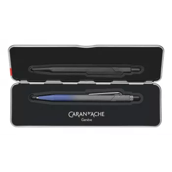 Caran d'Ache 849 Ballpoint Pen Storm Blue Claim Your Style 5th Edition Medium Blue Ink NM849.589