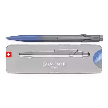 Caran d'Ache 849 Ballpoint Pen Storm Blue Claim Your Style 5th Edition Medium Blue Ink NM849.589