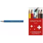 Caran d'Ache Swisscolor Aquarelle Water-Soluble Coloured Pencils, Set of 6, Cedar Wood, Hexagonal 1286.806