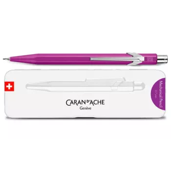 CARAN D'ACHE 844 Colormat-X Mechanical Pencil 0.7 mm, Violet Satin Aluminum Hexagonal Barrel 844.605