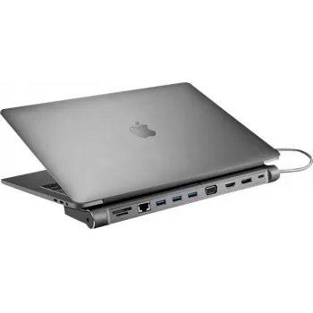XTREMEMAC XWH-CDH-13 12-Port USB-C Docking Station Space Gray