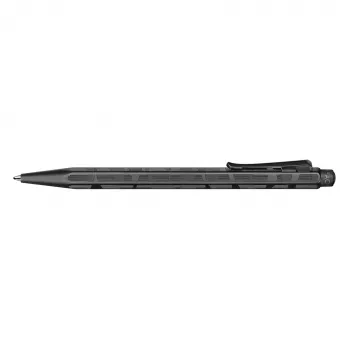 Caran d'Ache Ecridor Black Lines Ballpoint Pen, Medium, Black Ink, Palladium-Coated Hexagonal Barrel 890.010